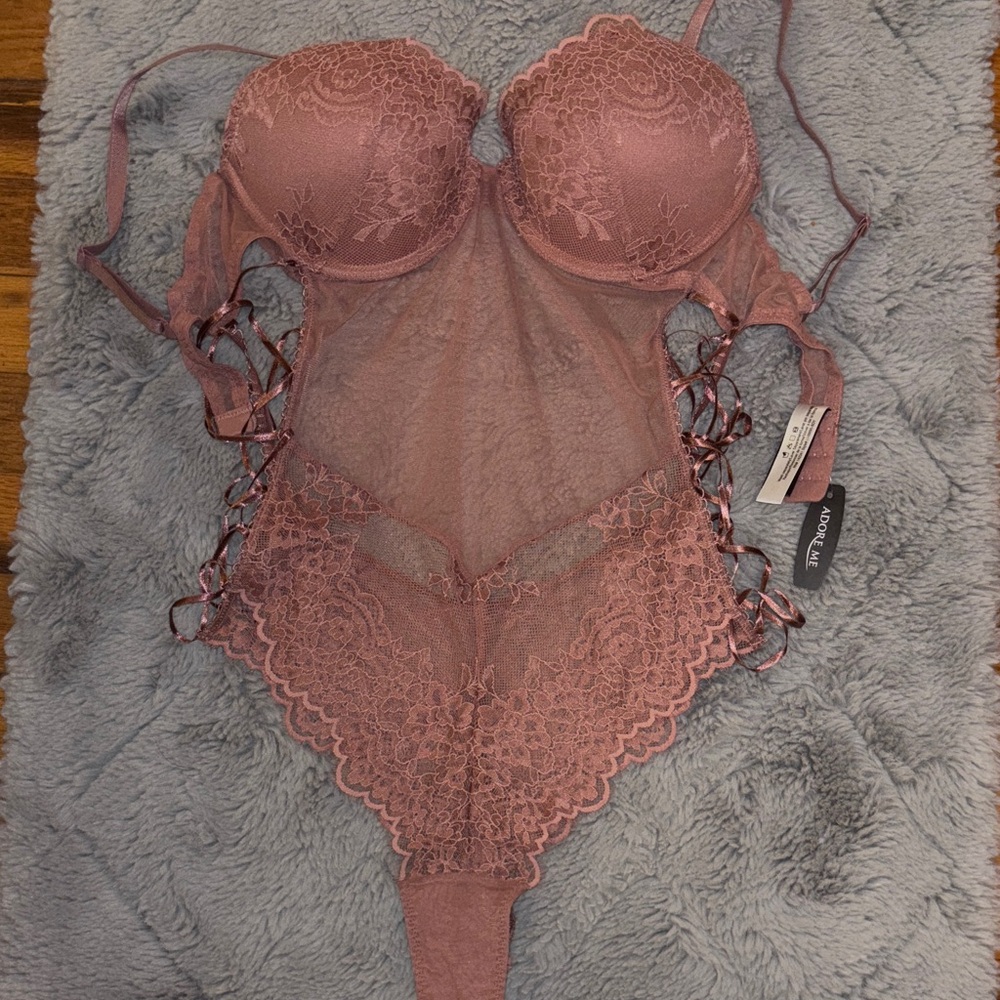 Adore Me Mauve Lace Chemise